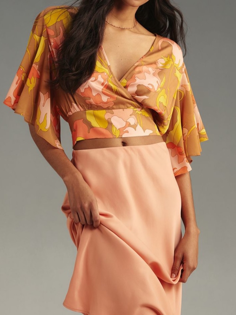 SALE TINY Anthropologie Olympia Faux Wrap Top